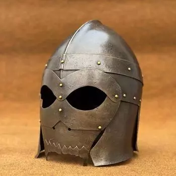 Шлем демона свирепого черепа, изготовленный вручную из стали, средневековые доспехи для косплея, ролевой игры, уникальный декор, идеальный подарок на Рождество