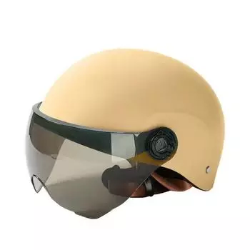 Шлем для электромобиля для женщин, милый и мужской всесезонный универсальный полушлем для защиты от солнца летом 3C-Beige