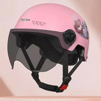 Шлем для электромобиля Мужской и женский Всесезонный Универсальный Мотоциклетный Летний Полушлем Милая Шляпа для защиты от солнца