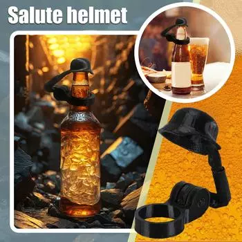 Шлем для бутылок Пиво/шлем Держатель для бутылок Пиво Используется для крышки бутылки пива One Size чёрный