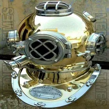 Шлем для дайвинга 18 дюймов, латунь, винтажный стиль, Deep Sea Mark V, морской
