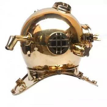 Шлем для дайвинга из чистой латуни с одним кольцом, морская марка V