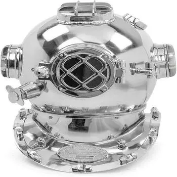 Шлем для дайвинга Silver Scuba Divers ВМС США Chrome Mark IV Deep Sea Marine Diver
