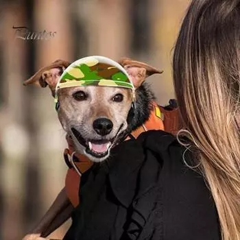 Шлем для домашних животных с отверстиями для ушей, регулируемый защитный шлем для головы питомца, тактический спортивный мотоциклетный шлем для собак, товары для домашних животных камуфляжный