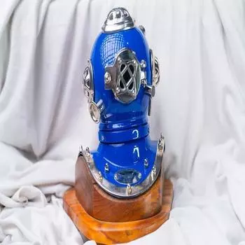 Шлем для глубоководного дайвинга 15,24 см для уникального подарка для темно-синего декора для домашнего офиса, столешницы, подарок для сына