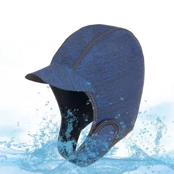 Шлем для моря, купальный костюм, головной убор, капюшон для дайвинга, шапочка для дайвинга, шапочка для бассейна, шапочка для плавания, защита ушей синий