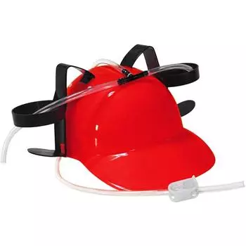 Шлем для питья, праздничный колпак, держатель для банок, колпак для питья с соломой, шлем для питья пива и газировки красный