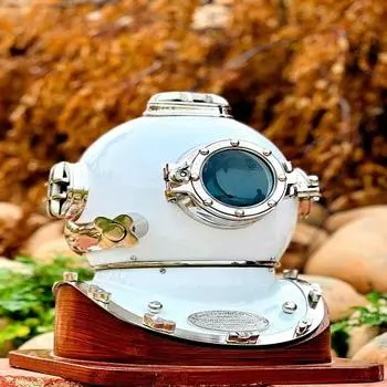 Шлем для подводного плавания, белый, водолазный шлем ВМС США, шлем для глубоководного подводного плавания Mark V Marine