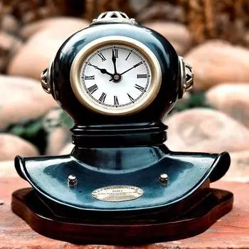 Шлем для подводного плавания Черные часы ВМС США Водолазный шлем Mark V Морской шлем для глубоководного дайвинга Шлем для дайвинга mark V Водолазный шлем с подставкой