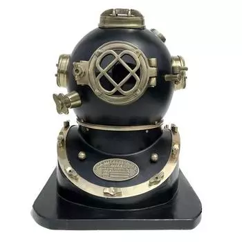Шлем для подводного плавания Шлем для глубоководного дайвинга Водолазный шлем mark V Черная антикварная копия морского водолазного шлема 45,72 см