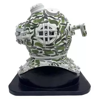 Шлем для подводного плавания ВМС США Mark V Шлем для глубоководного дайвинга Белый Зеленый