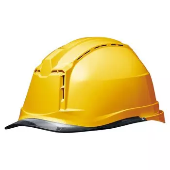 Шлем для рабочего ПК с вентиляционными отверстиями, прозрачный козырек SC19PCLV RA3 UP4 Wind Flow [Midori Anzen] желтый/дымчатый