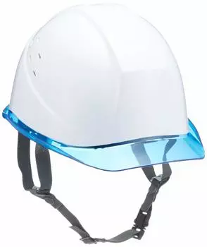 Шлем для работы ПК, прозрачный козырек с вентиляционными отверстиями для предотвращения скольжения SC11PCLV RA KP [Midori Anzen] Белый/синий