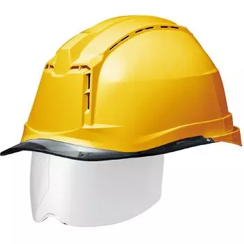 Шлем для работы ПК Защитная поверхность с вентиляционным отверстием Защита от дождя SC19PCLVS RA3 с КП [Midori Anzen] ( футеровка) Желтый/Дымчатый