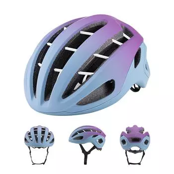 Шлем для верховой езды для взрослых, легкий, регулируемый, велосипедный шлем для мужчин и женщин, устойчивый к падениям, комфортный L синий/фиолетовый