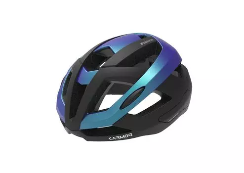 Шлем Karmor для взрослых FIANZA Aurora Blue L Asian Incorporated Официально признан Японской федерацией велоспорта Bicycle, Fit/JCF (Общественный Фонд)
