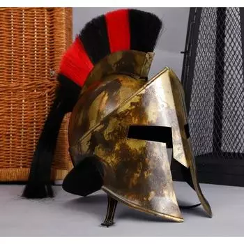 Шлем коммандос великого царя Леонидаса — аутентичная реплика фильма «Спарта 300» с детальным дизайном для коллекционеров и косплея