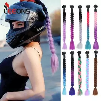 Шлем Косичка Мотоциклетный Шлем Конский Хвост Велосипедный Шлем Косы Волос Хвосты Шлемы Присоске Многоразовый Дизайн Джамбо Косы 1 Шт.