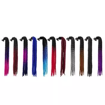 Шлем косички косички конский хвост парик волосы для мотоцикла мотоцикл 60 см вино красного