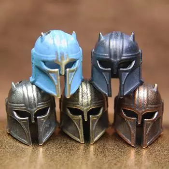 Шлем Охотник за головами, боевые доспехи, воин, латунный нож, подвеска на ремешке, DIY EDC, уличный инструмент, аксессуары из паракорда латунный