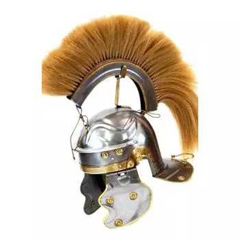 Шлем римского галльского центуриона с белым гребнем, сталь 18 калибра, подарок для косплея LARP