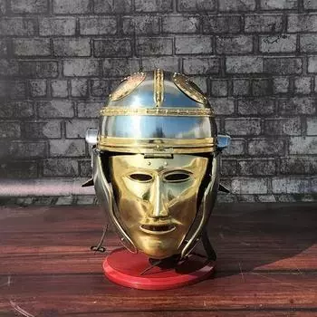 Шлем римского рыцаря, спартанский боевой доспех, средневековый римский шлем с подставкой, носимый стальной костюм SCA LARP, лучший подарок