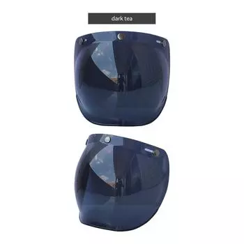 Шлем с пузырьковым козырьком, линза для лобового стекла мотоциклетного шлема с откидным кронштейном для шлемов с открытым лицом 3Snap темный загар