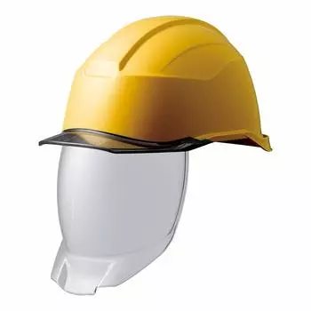 Шлем самурая 2 для работы с ПК, защитная поверхность, прозрачный козырек SC21PCLS RA3 с КП [Midori Anzen] желтый/дымчатый