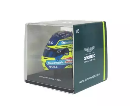 Шлем Spark Aston Martin F1 Team Alonso 2024 Готовый продукт 1/5 F.