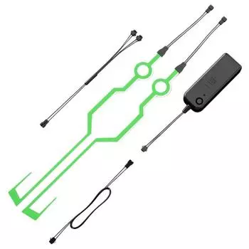 Шлем Световая полоса Яркий светодиодный предупреждающий свет для мотоцикла Водонепроницаемые шлемы Green