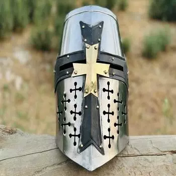 Шлем тамплиера Шлем средневекового крестоносца Лучший подарок на Хэллоуин