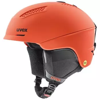 Шлем Uvex Ski Snowboard с регулировкой размера MIPS Dial Ventilation Ultra MIPS Fierce Red Mat cm Open/Close 55-59