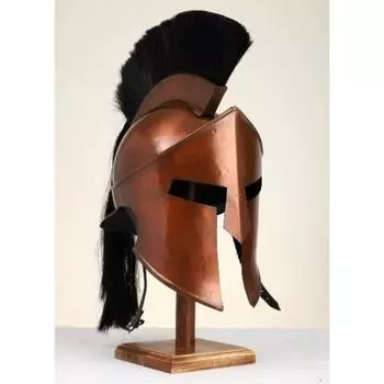 Шлем великого царя Леонида с медной отделкой - изысканная копия фильма «Спарта 300» - премиальный дизайн из стали 18 калибра для исторических реконструкций