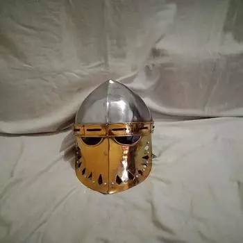 Шлем викинга 2 мм, боевой шлем викинга, шлем 10 века, шлем 9 века, готовый к бою шлем, боевой шлем викинга, носовой шлем, подарок