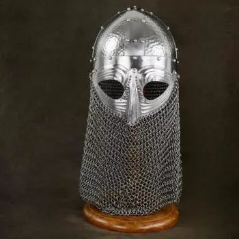 Шлем викинга с коваными деталями и кольчужной пластиной, фантазийный шлем, лучший подарок, домашний декор