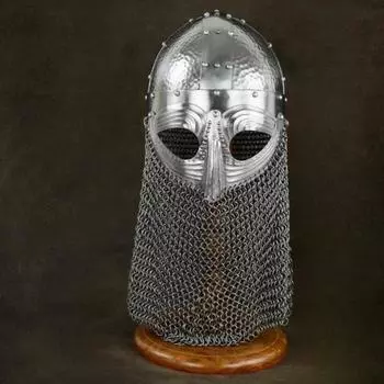Шлем викинга с коваными деталями и кольчужной пластиной, фантазийный шлем, лучший подарок, домашний декор