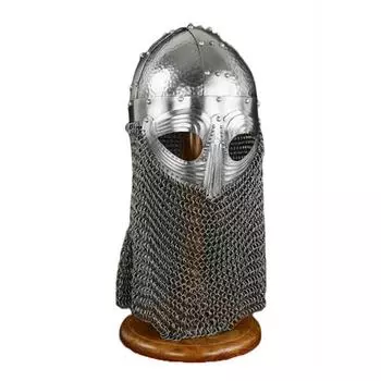 Шлем викинга с коваными деталями и кольчужной пластиной Fantasy Helmet Лучший подарок Домашний декор