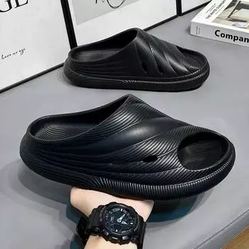 Шлепанцы для мужчин 2024 года, мужские сандалии из натуральной кожи, мужские летние тапочки, домашние шлепанцы, мужские роскошные тапочки 2024 года 43-44