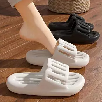 Шлепанцы для ванной с полой подошвой, однотонные мягкие тапочки для дома, быстросохнущие шлепанцы для душа 36-37 розовый