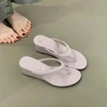 Шлепанцы летние новые темпераментные элегантные для улицы фиолетовые юбочные сандалии женские 35 светло-фиолетовый