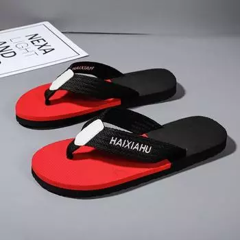 Шлепанцы мужские крутые тапочки мужские пляжные туфли повседневные летние трендовые нескользящие персонализированные модные уличные вещи 39 озеро синий