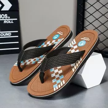 Шлепанцы мужские летние 2025 года, новые, в комплекте угловые тапочки для ванной и дома, шлепанцы 39 чёрный