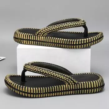 Шлепанцы мужские летние новые ущипнуть ногу наступая на дерьмо ощущение толстой подошвы повседневные уличные пара пляжные тапочки мужские крутые тапочки 36