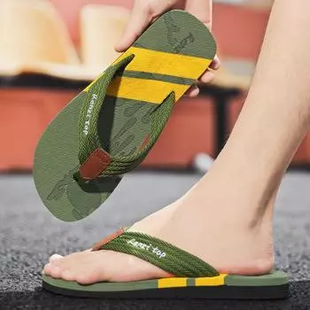 Шлепанцы мужские летние трендовые сандалии на толстой подошве для отдыха на открытом воздухе нескользящие пляжные мужские повседневные тапочки 39 чёрный