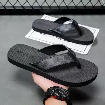 Шлепанцы мужские летние угловые тапочки для ванной комнаты для дома комнатные тапочки для ванной комнаты шлепанцы для отеля Шлепанцы 39 чёрный