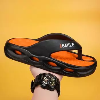 Шлепанцы мужские новые летние повседневные сандалии трендовые модные универсальные нескользящие пляжные тапочки мужские 39