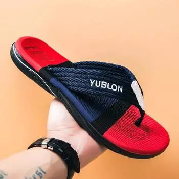 Шлепанцы мужские плоские сандалии обувь для мужчин пляжная обувь нескользящая унисекс мягкая и удобная износостойкая для использования в помещении и на улице 39 чёрный