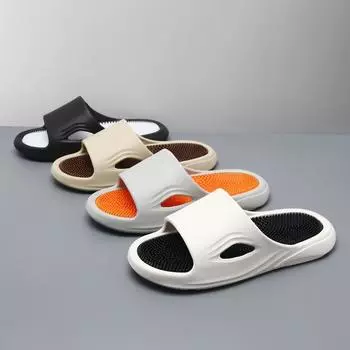 Шлепанцы с мягкой подошвой из ЭВА, летние нескользящие, легкие, для ванной, унисекс, пляжная обувь 38 белый