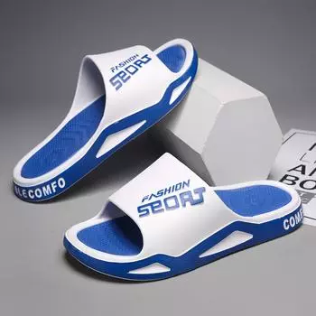 Шлепанцы с подушками с буквенным принтом, повседневные шлепанцы на платформе с мягкой подошвой, нескользящие летние пляжные шлепанцы 36-37 белый