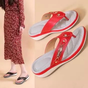 Шлепанцы Toe Cool Slippers Женские летние стразы с металлической пряжкой Легкие повседневные полые танкетки Большие размеры Шлепанцы 35 белый